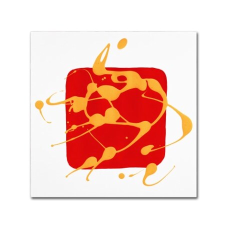 Trademark Fine Art Amy Vangsgard 'Red Square on White' Canvas Art, 24x24 AV0224-C2424GG